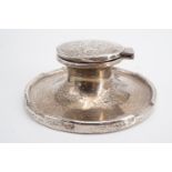 A George VI silver capstan inkwell with Second World War presentation inscription, "A.G.G / 16-4-41"