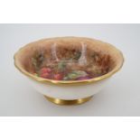 A Royal Worcester fruit study bowl hand-painted by J Cook, 20 cm