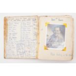 A autograph book including signatures of Wilfred Pickles, John Pertwee, Gracie Fields, Kenneth