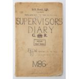 A Second World War St Boniface Down Isle of Wight RADAR station "Supervisor's Diary", from 13.00