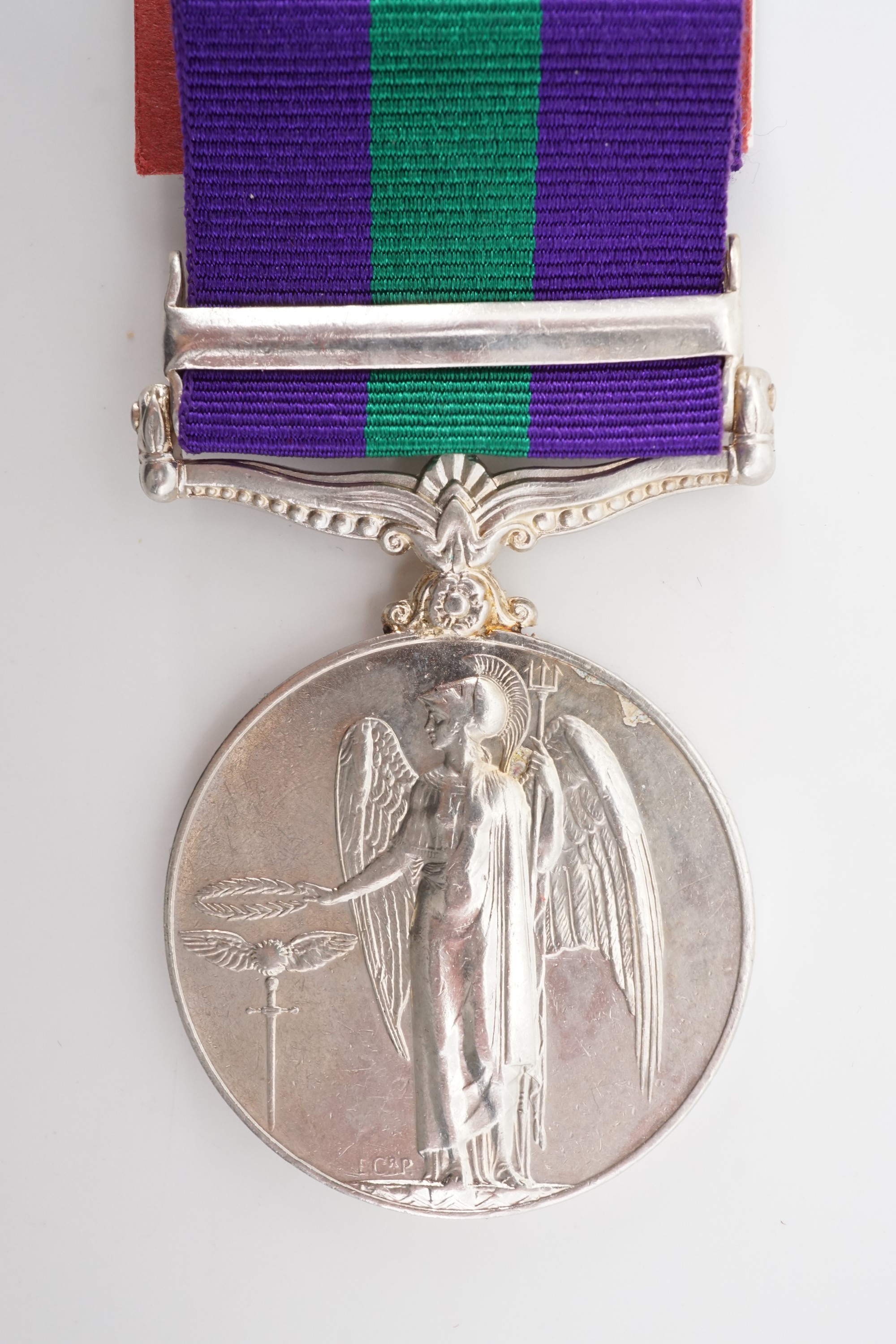 A George VI General Service Medal with Malaya clasp to 14464659 Pte A Nixon, ACC - Image 3 of 4