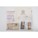 British War and Victory medals to 144206 Gnr L Hopkins, RGA, together with issue carton and