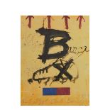 Antoni Tàpies (Barcelona, 1923-2012) Centenari del Fútbol Club Barcelona. Litografía firmada en