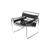 Marcel Breuer (Pécs, Hungría, 1902-New York, 1981) Sillón "Wassily" o Modelo B3 en acero cromado y