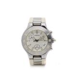 Reloj Cartier Chronoscaph 21 de pulsera unisex, c.2010. En acero y caucho. Ref.120951PL. Esfera