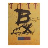 Antoni Tàpies (Barcelona, 1923-2012) Centenari del Fútbol Club Barcelona. Litografía firmada en