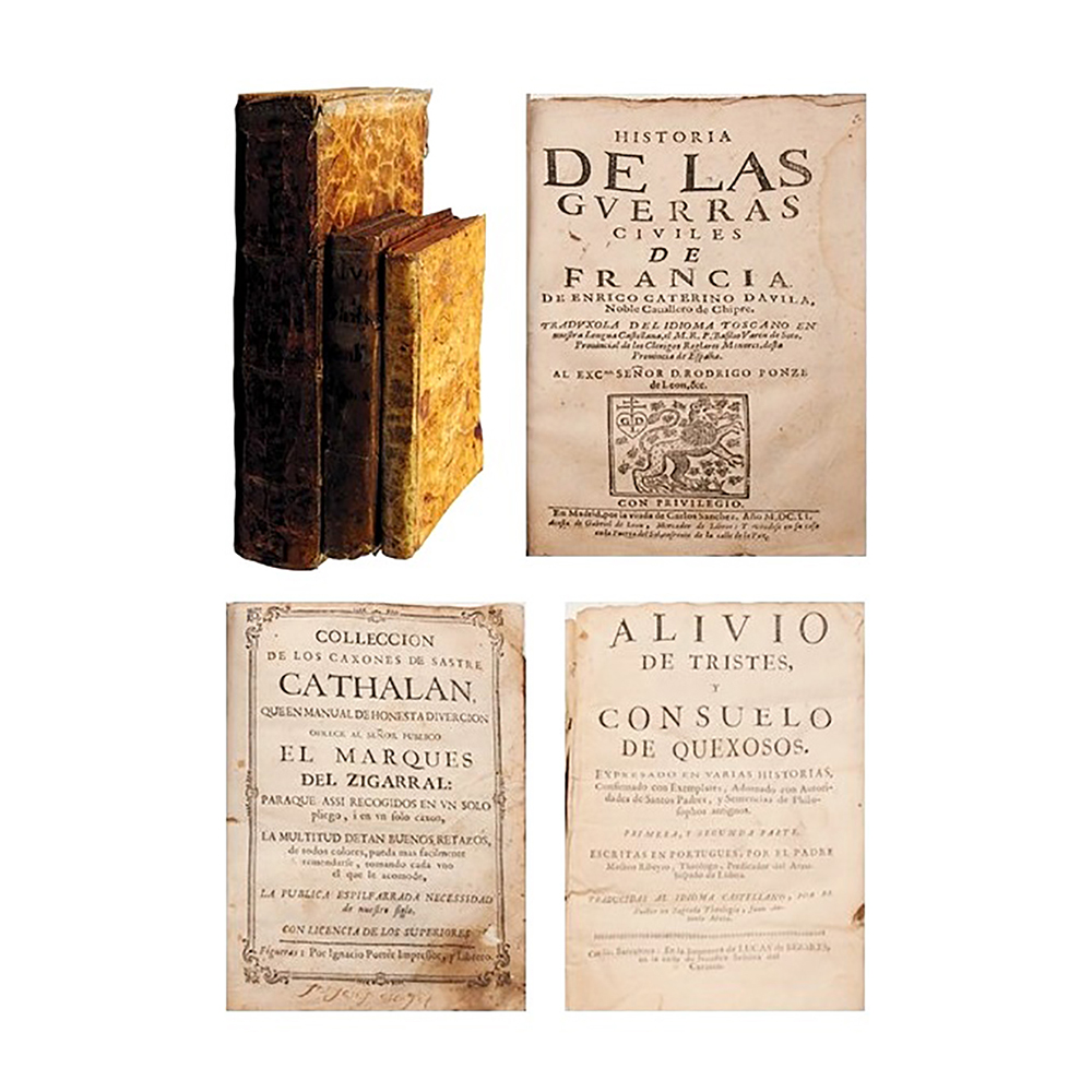 Lote de tres libros: "Colleccion de los caxones de sastre Cathalan", por el Marques del Zigarral.