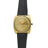 Reloj vintage Mondia 777 de pulsera para caballero. En acero, plaqué oro y correa de piel. Esfera