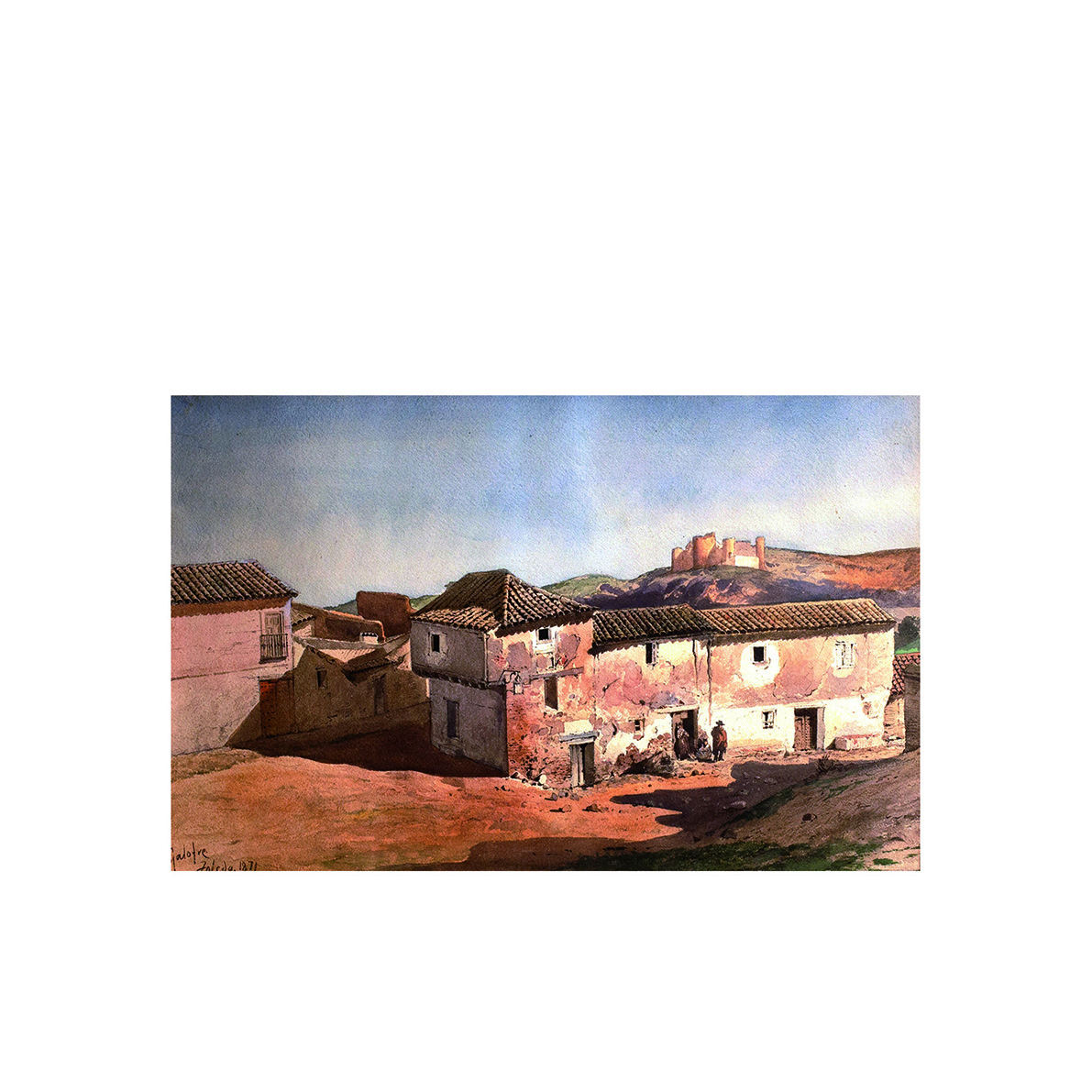 Baldomero Galofre (Reus, Tarragona, 1849-Barcelona, 1902) Paisaje rural. Acuarela sobre papel.