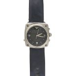 Reloj Emporio Armani de pulsera para caballero. En acero y correa de piel. Esfera negra con