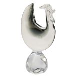 Manufactura V. Nason & Co. Gallo. Figura en cristal de Murano, c.1980. 31 x 16 x 9,5 cm.