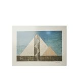Josep Maria Subirachs (Barcelona, 1927-2014) Pirámides. Litografía firmada y numerada 7/99 a