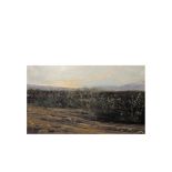 Josep Pagés Ortiz (Girona, 1870-Buenos Aires, 1902) Paisaje. Óleo sobre tela. Firmado. 60 x 100 cm.