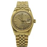 Reloj Rolex Oyster Perpetual Date Just de pulsera para caballero. En oro. Ref. 3806825-1601.