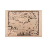 Escuela francesa, s.XIX. Mar de Toscane. Mapa del principado de Piombino. Grabado calcográfico. 50 x
