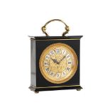 Reloj de sobremesa Jaeguer-LeCoultre en metal dorado y esmaltado, segunda mitad del s.XX. Esfera con
