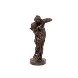 William Frederick Woodington (Inglaterra, 1806-1893) Venus y Cupido. Escultura en bronce patinado