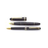 Lote de bolígrafo y marcador Montblanc colección "Meisterstück", modelos "Classique" y "LeGrand Nº