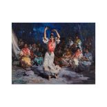 Francisco Rodríguez San Clement (Cádiz, 1861-1956) Bailaora. Óleo sobre tela. Firmado. 37 x 51 cm.