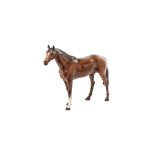 Caballo. Figura en porcelana inglesa Beswick, s.XX. Con marcas. 29 x 8 x 36 cm.