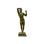 Escuela francesa, s.XX. La Edad de bronce. Escultura en bronce patinado según modelo de Auguste