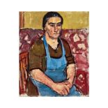 Ignasi Mundó (Barcelona, 1918-2012) Mujer. Óleo sobre tela. Firmado. Firmado y fechado en 1949 al