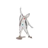 Pierrot. Colección "Mascarada". Figura en cristal Swarovski tallado, facetado y parcialmente