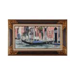 Isidoro Lázaro Ferré (Barcelona, 1949) Venecia. Óleo sobre tela. Firmado. 30 x 60 cm.