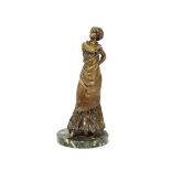 Charles Emile Jonchery (Francia, 1873-1937) Manola. Escultura en bronce sobre peana en mármol.