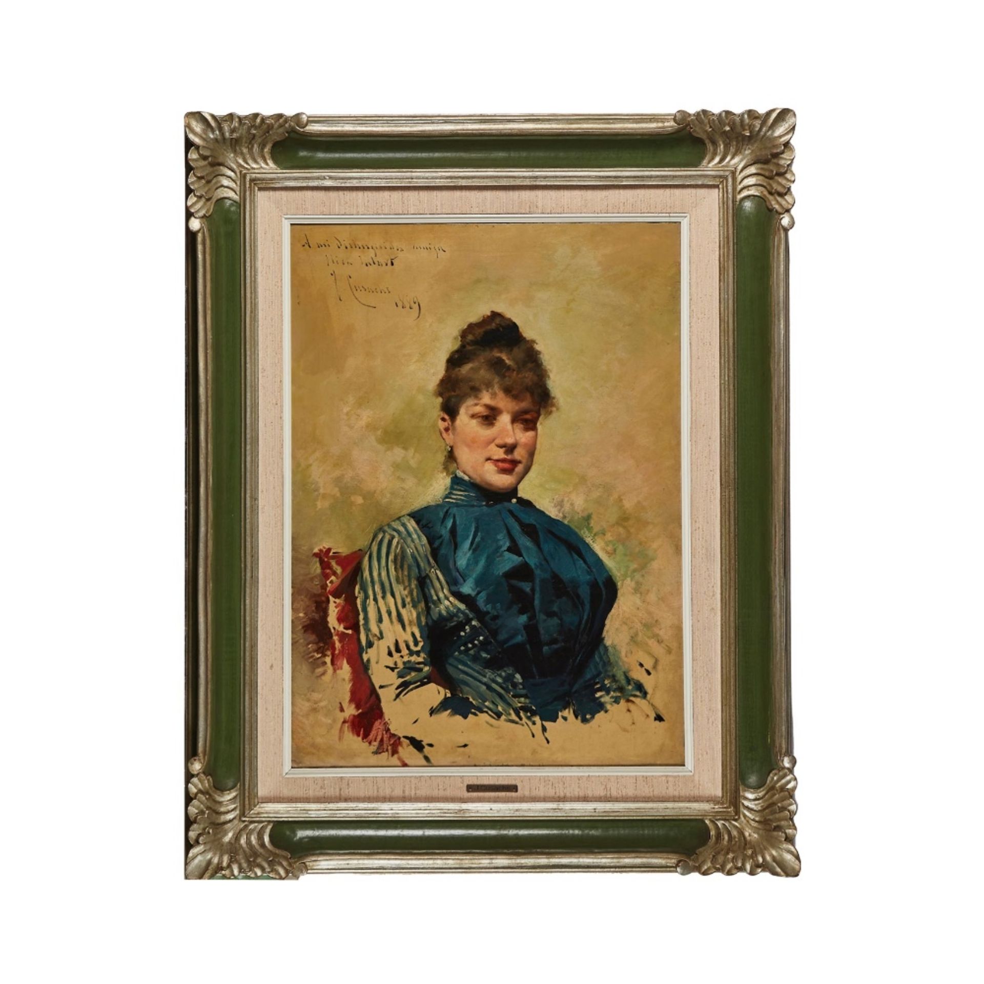 Josep Cusachs Cusachs (Montpellier, Francia, 1851-Barcelona, 1908) Retrato de Elisa Dalart. Óleo
