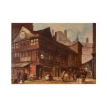 Alfred Goodfellow (Manchester, Inglaterra, 1843-1909) The Wellington Inn Market Place. Manchester.