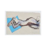 Ramón Moscardó (Barcelona, 1953) Desnudo femenino. Técnica mixta sobre papel. Firmado. 27,5 x 41