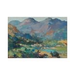 Josep Ventosa (Barcelona, 1897-1982) Paisaje mallorquín. Óleo sobre tabla. Firmado. 21 x 30,5 cm.