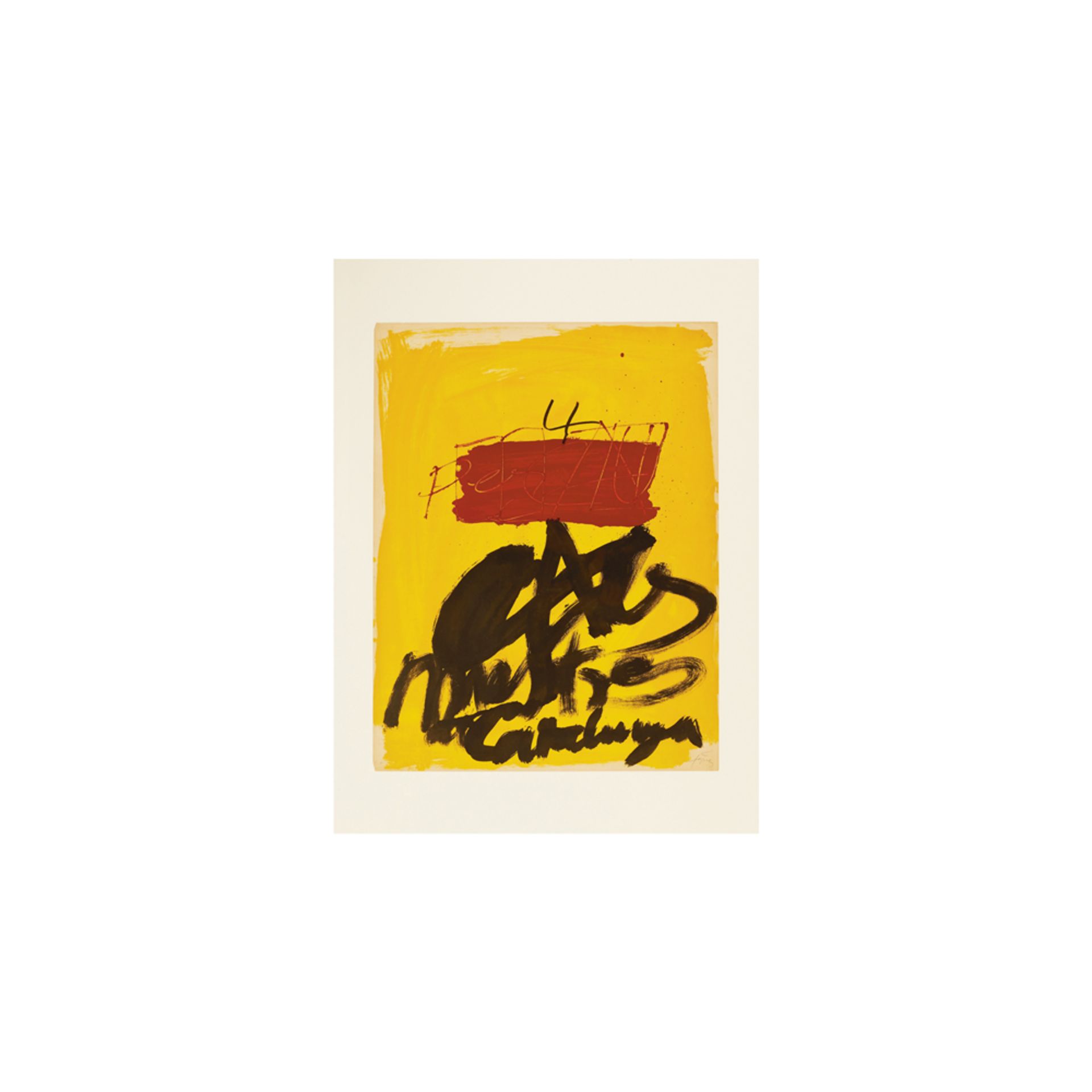 Antoni Tàpies (Barcelona, 1923-2012) Litografía.
