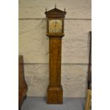 Fine quality small figured walnut longcase clock after an original by Fromanteel,