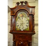 19th Century North country mahogany and crossbanded longcase clock,