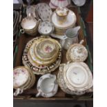 English part tea service with gilt decoration together with other various teacups and saucers