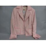 Ladies pink tweed jacket by Fenn Wright Manson and a green Hobbs jacket, both size 10,