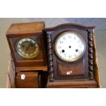 Miscellaneous 19th and 20th Century mantel clocks and clock cases