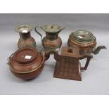 Two 19th Century Chinese terracotta teapots,