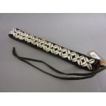 20th Century glass bead and cowrie shell belt CONDITION REPORT This belt is modern.