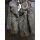 Ladies dark brown fur jacket