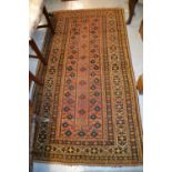 Turkoman rug with rust ground,