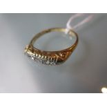 18ct Yellow gold five stone diamond ring CONDITION REPORT SIZE R