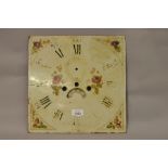 19th Century floral painted longcase clock dial