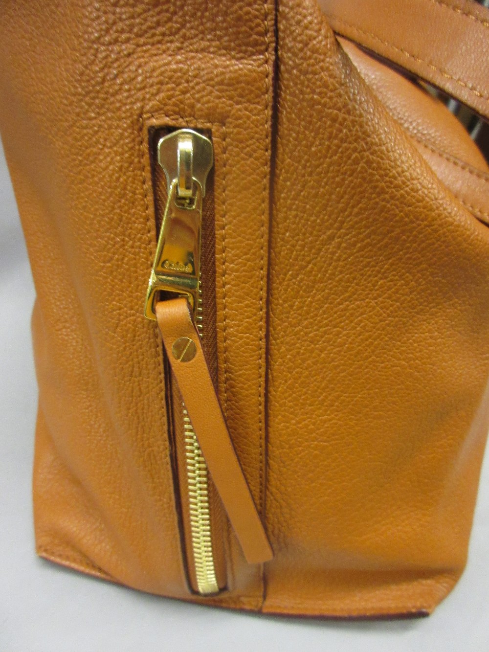Chloe large Dilan shopper tote in hazel brown lambskin leather, - Image 2 of 5