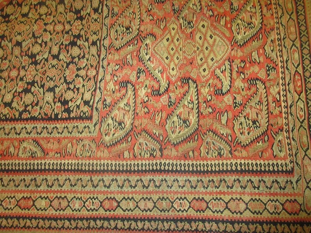 Senneh Kelim rug with medallion and all-over stylised floral design and borders, - Image 2 of 11