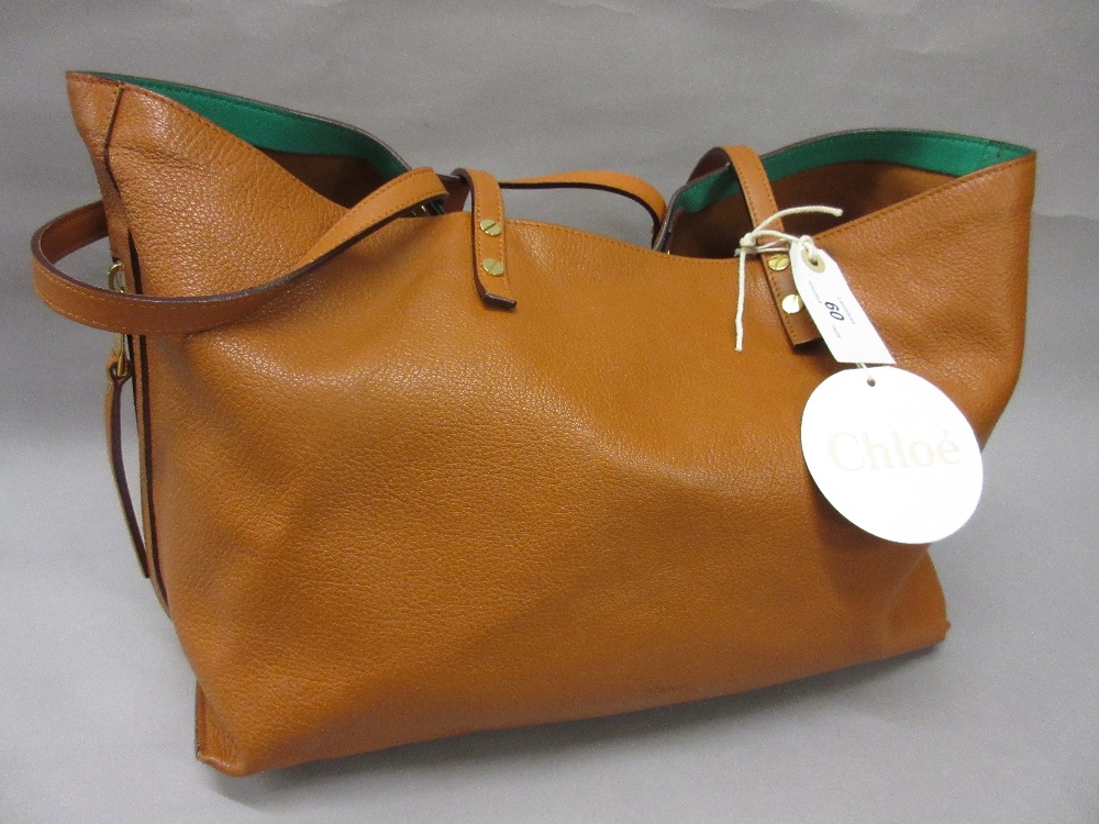 Chloe large Dilan shopper tote in hazel brown lambskin leather, - Image 5 of 5