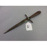 Antique steel dagger with a wooden grip CONDITION REPORT We do not know exactly the