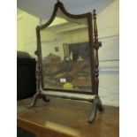 19th Century mahogany arch top toilet mirror